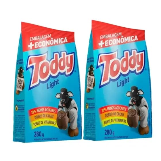 Kit 2 Achocolatado Em Pó Light Pacote de 280g Toddy Nfe