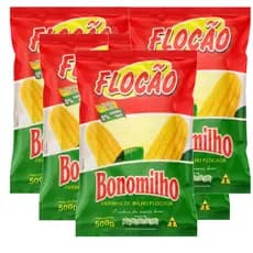Kit 10 Flocão Farinha De Milho Cuscuz Bonomilho S/ Glúten Rico Em Fibras 500g