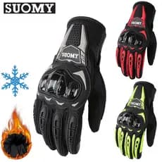 SUOMY Luvas De Motocicleta Inverno À Prova D'água Manter Quente De Vento Guantes Moto Tela Sensível Ao Toque Proteção Do Dedo Da Luva SU18