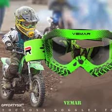 VEMAR Óculos De Proteção Para Crianças Motocross Kids Kid MX MTB Off-Road Dirt Bike Capacete Facial Completo VM-1018