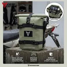 Bolsa Moto Protetor Carenagem Lateral Impermeável 8L Tática Transversal Expansível Premium MOTOCENTRIC