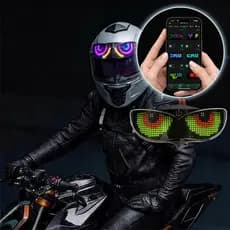 MJMOTO Luz De Alerta LED Inteligente Capacete Moto Bicicleta Sensor Freio Bluetooth App Segurança Noturna