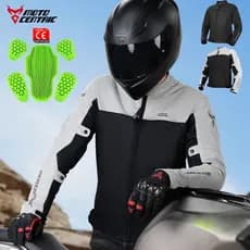 Jaqueta Moto Verão Malha Respirável Proteção CE Anti-Queda Refletiva Original MOTOCENTRIC Premium