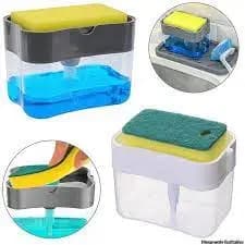 Porta Detergente 2 Em 1 Esponja Limpeza Dispenser Dosador para Detergente