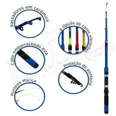 Vara de Pesca Para Molinete  Cores Diversas Promoção Especial