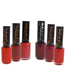 ESMALTES TONS VERMELHOS FANNY 6 UNIDADES PROMOÇÃO