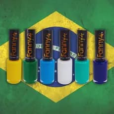Kit Esmaltes Fanny Cores Bandeira Copa Brasil Lançamento Manicure Futebol - 6 Unidades Promoção