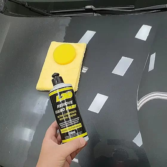 Cera Espelhamento RENOVE 450 ML Remove Riscos Superficiais, Brilho Intenso, Flanela e Aplicador