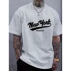Camiseta Masculina New York Brooklin 100% Algodão Unissex gola redonda manga curta