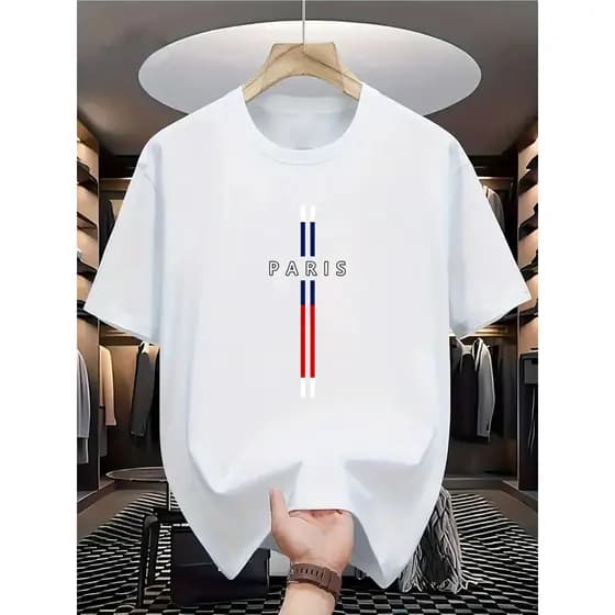 Camisa Masculina Paris com Faixa em Pé - Casual e Confortável