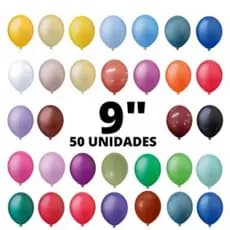 Balão Bexiga Para Festas Decorações Eventos Liso 9 Polegadas