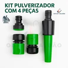 Esguicho de Pulverização Direta Para Mangueira Ajustável Com 4 Peças Para Jardim Lavagem Carro