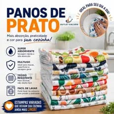 Panos de Prato Microfibra Atoalhado Cores Sortidas Camesa Panos de Copa Pano de Pia Estampados