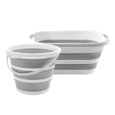 Balde Retrátil 10 Litros / Cesto Retrátil 26 Litros Kit Cesto e Balde Retrátil Silicone