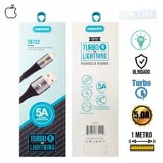 Cabo Lightning Turbo 5A - Linha Premium [para iphones] CB732 Original Kimaster