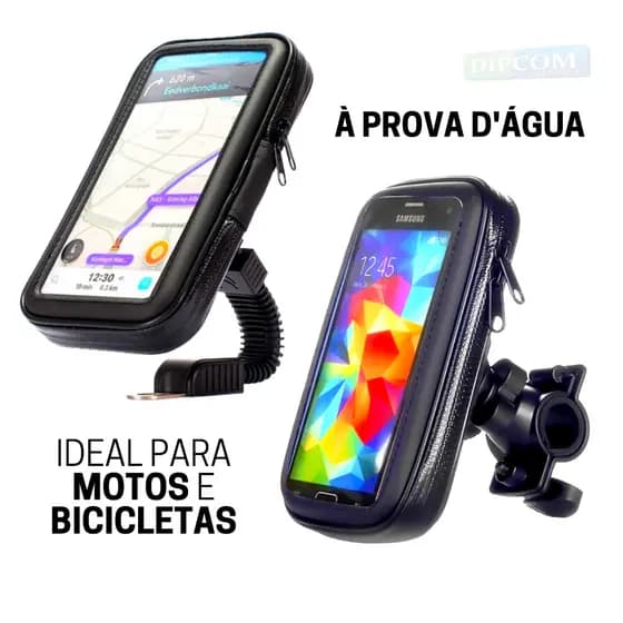 Suporte de Celular para Moto e Bicicleta - Suporte Resistente a Àgua Encaixa no Guidão
