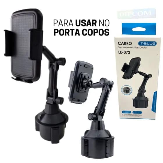 Suporte Veicular para Celular -Porta Copos [IT BLUE LE-072] - Reforçado