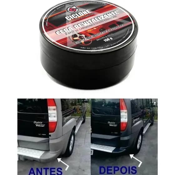 Cera para Carro, Moto de carnauba 150gr , Revitalização de plásticos e couro