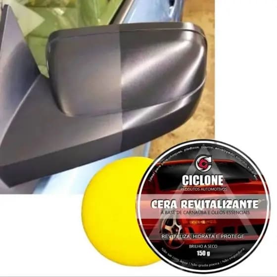 Kit 3 Revitalizador com carnaúba para plástico e resultado imediato