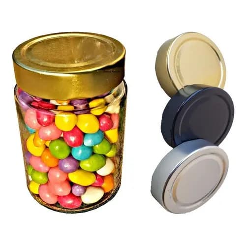 20 Potes De Vidro Tampa Alta Metal 410ml Pianezza Condimento