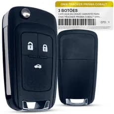 Carcaça Chave Canivete Onix Prisma Cobalt Tracker Cruze Spin 3 Botões