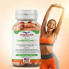 OAmerican Fit 1 Pote com 30 Caps Suplemento Alimentar Fórmula Americana Cúrcuma Psyllium Spirulina