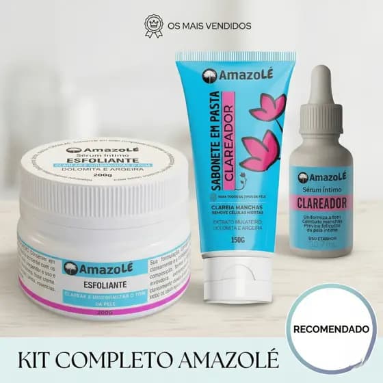 Kit Clareador Amazolé – Rotina Completa para Pele Mais Uniforme e Cuidada