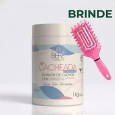 Ativador de Cachos 3B Sou Cacheada 1kg Bela Berê 3em1 Definição Nutrição Anti Frizz Ganhe Escova