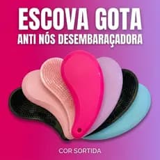 Escova Gota Mágica Desembaraçadora Anti Nós Todos os Cabelos Limpador de Cerdas