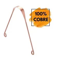 Limpador  De Língua Raspador 100% Cobre Puro Ayurveda