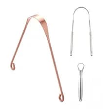 Limpador Raspador De Língua Para Higiene Bucal aço inox 100%  cobre aço inox