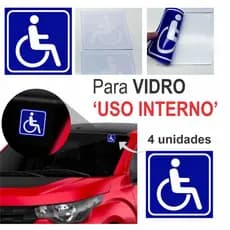 Adesivo cadeirante Pcd Para uso interno do Vidro Do Carro Ou Vitrine