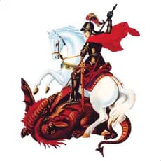 Adesivo São Jorge Imagem Dragão Padroeiro Guerreiro Exercito 25 x 20