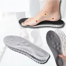 Palmilha Ortopédica 4D Super Macia Gel Confort Pontos de Acupuntura Fascite Pronada Pisada Neutra