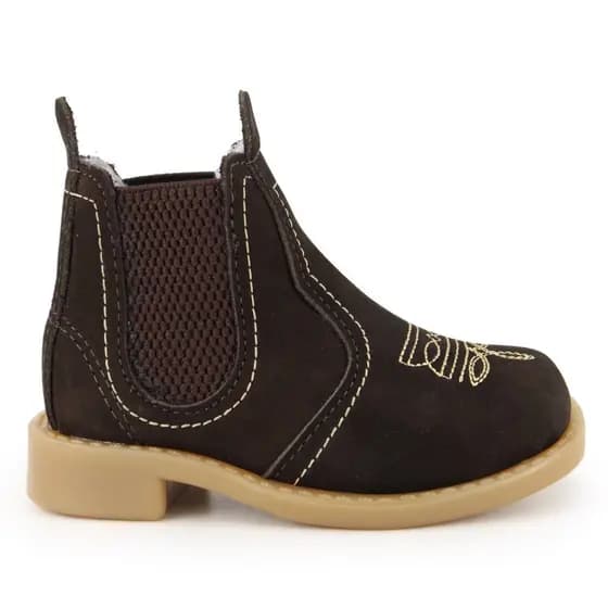Bota Botina Infantil Masculina Couro Legitimo Texana Country Bico Quadrado Envio Rapido