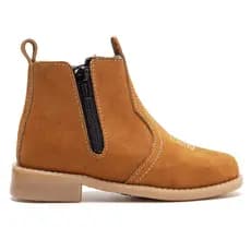 Bota Botina Infantil Country Couro Legitimo Bordada Ziper Lançamento