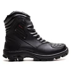 Bota Coturno Maculino Motoqueiro De Couro Semi impermeavel Motoboy Leve Adventure