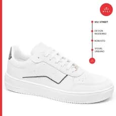 Tênis Feminino Vili Street Casual Dia a Dia Branco