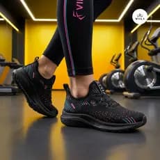 Tênis Feminino Vili Neon Esportivo Treino Preto