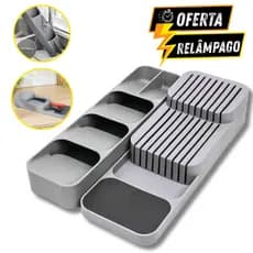Kit Porta Talheres Organizador de Gaveta Porta Facas Suporte Cepo Separador Divisória Colher Garfo