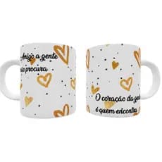 Caneca de Amizade com coração - Canecas Mensagem de Amizade - Caneca Personalizada Amigos - Caneca Amigo a gente não procura