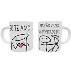 Caneca Cerâmica Flork frases engraçadas, Caneca Meme Flork, Caneca divertida Meme