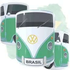 Caneca Kombi Brasil Verde Amarela Personalizada