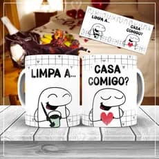 Caneca Flork Dia dos Namorados Casa Comigo