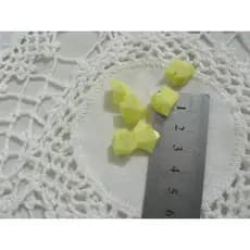 miçangas cascalho plástico amarelo claro 10 pçs