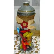 baleiro bombonierie de vidro pode de vidro decorado grande
