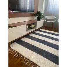 Tapete sala quarto de tear boho chic aconchegante rustico 2,00X1,50M