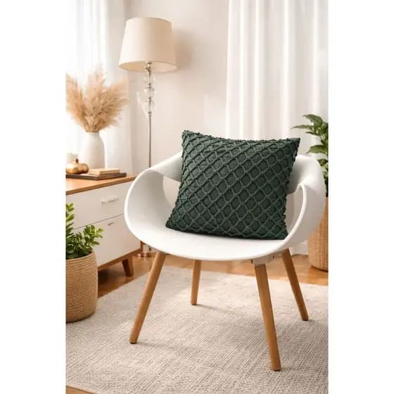 Capa almofada 45x45 algodão rustico boho decorativa sala sofa