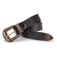 Cinto Feminino 100% Couro Legítimo Country 3cm Boiadeira