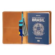 Capa P/ Passaporte Documentos Cartões/cédulas Couro Legítimo-02